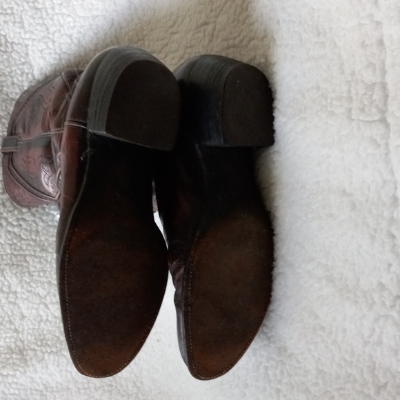 Lucchese San Antonio 8106 Vintage Dark Cherry Womens Cowboy Boots 9B - Picture 5 of 14